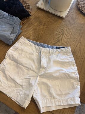 Polo by Ralph Lauren White Cotton Flat Front Men's Shorts